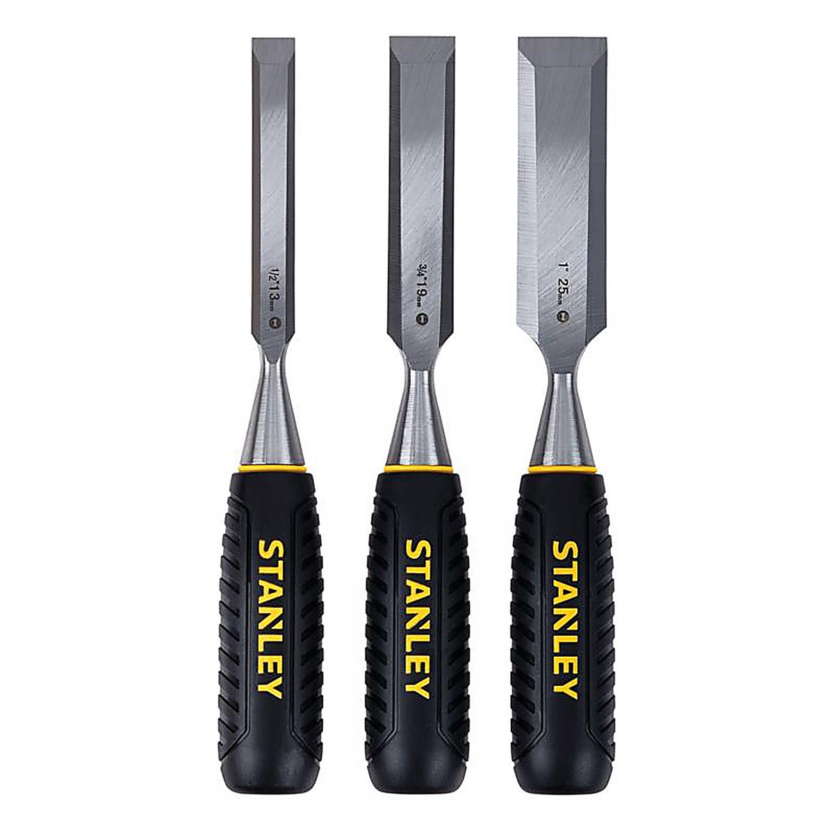 Stanley STHT16727 150 Series Forged Steel Wood Chisel Set Black/Yellow 3/Pack