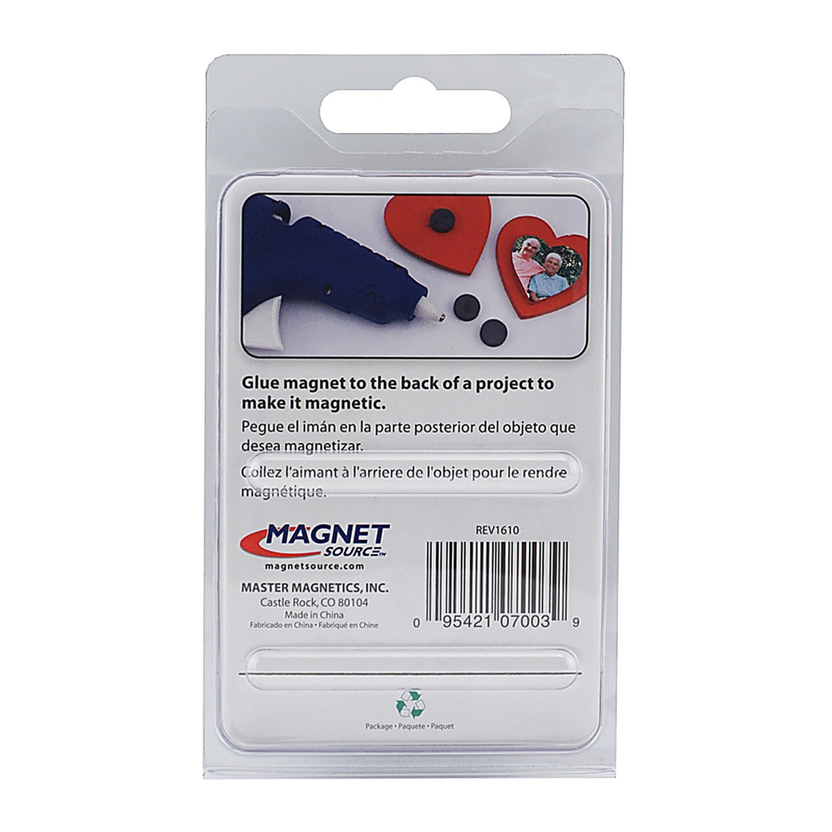 Master Magnetics 7003 .197 in. Ceramic Disc Magnets 0.7 lb. pull 3.5 MGOe Black 8/pc.