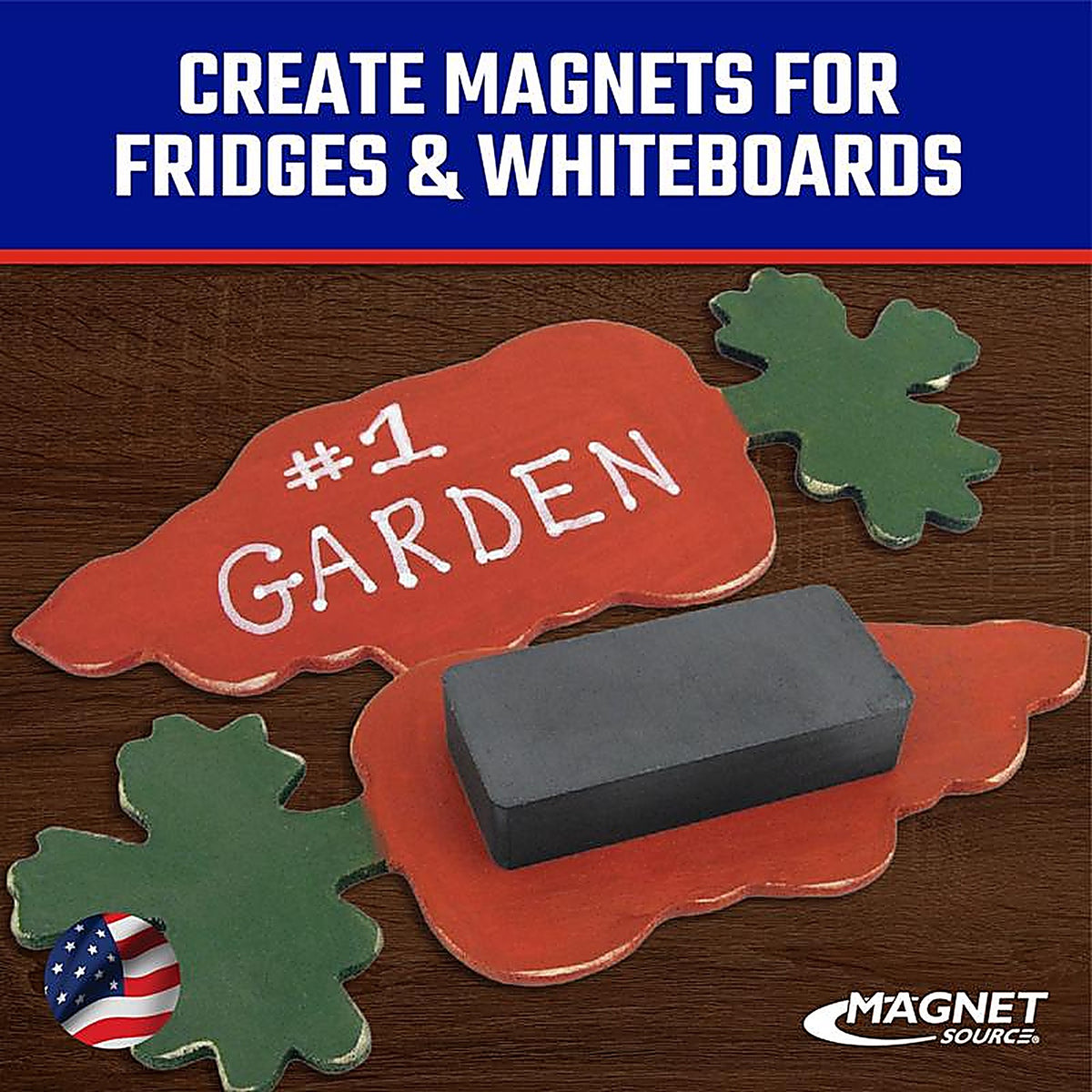 Master Magnetics 7001 .875 in. Ceramic Block Block Magnets 0.6 lb. pull 3.4 MGOe Black 8/pc.