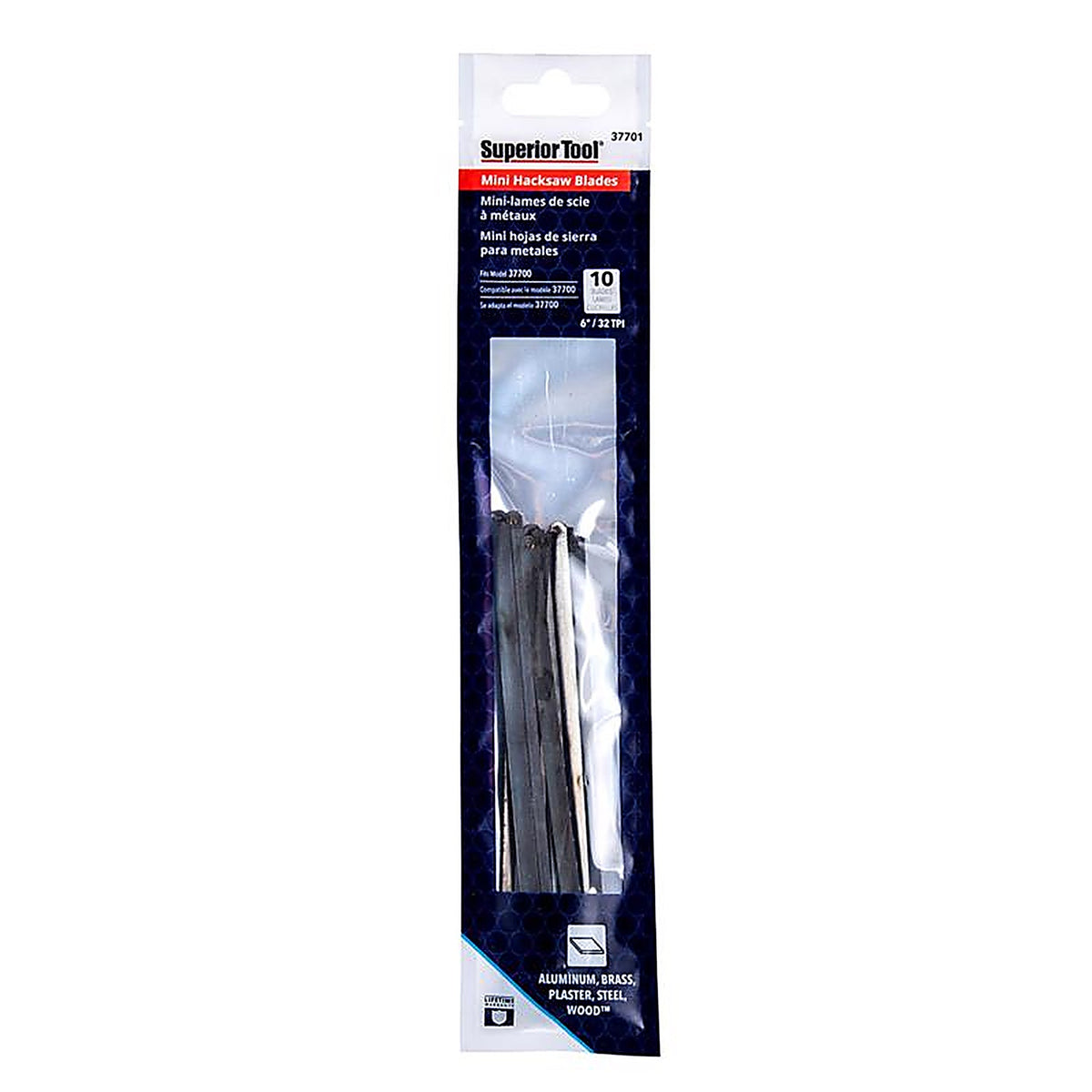 Superior Tool 37701 6 in. High Carbon Steel Hacksaw Blade 32 TPI 10/Pack