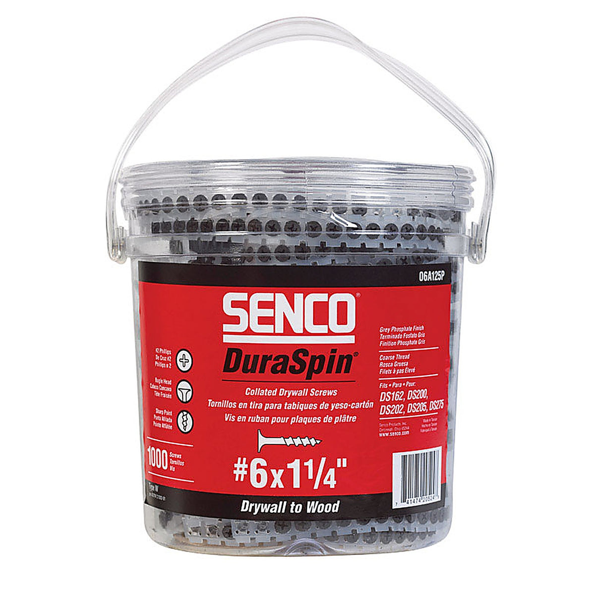Senco 06A125P DuraSpin No. 6 x 1-1/4 in. L Phillips Drywall Screws 1000/Pack