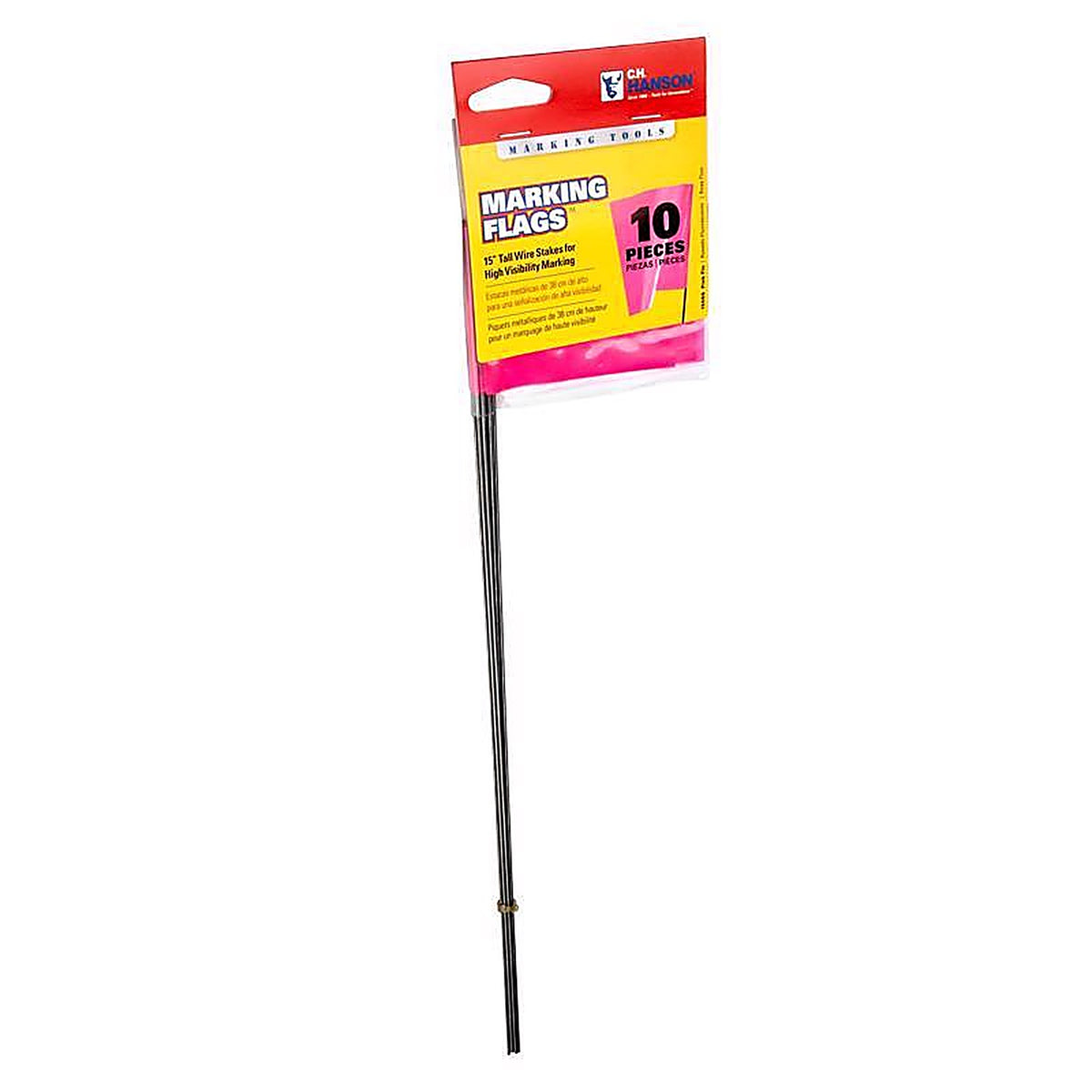 C.H. Hanson 15066 15 in. Pink Marking Flags Polyvinyl 10/Pack