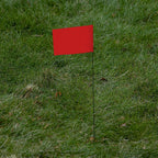 C.H. Hanson 15065 15 in. Fluorescent Red Marking Flags Polyvinyl 10/Pack