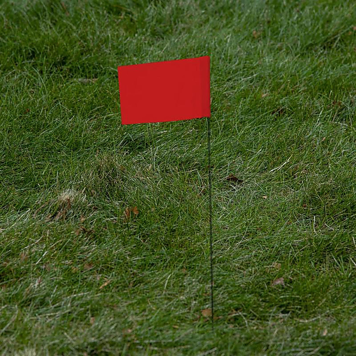 C.H. Hanson 15065 15 in. Fluorescent Red Marking Flags Polyvinyl 10/Pack