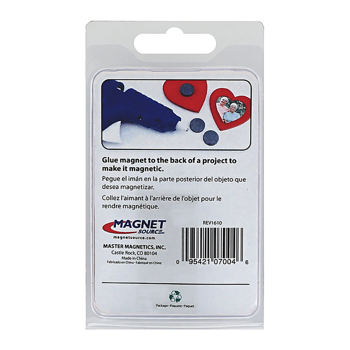Master Magnetics 7004 .156 in. Ceramic Disc Magnets 0.8 lb. pull 3.5 MGOe Black 6/pc.