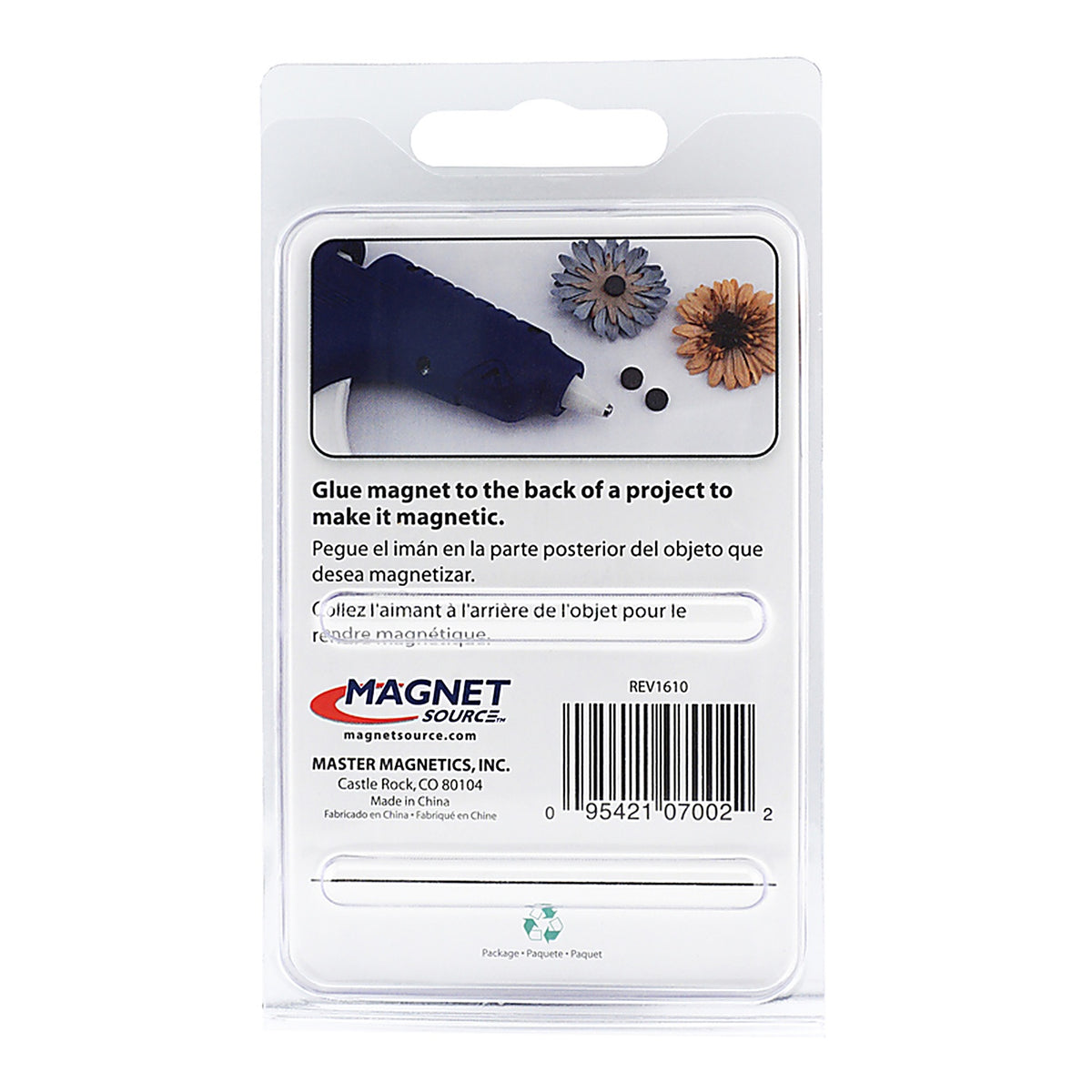 Master Magnetics 7002 .187 in. Ceramic Disc Magnets 0.5 lb. pull 3.5 MGOe Black 10/pc.