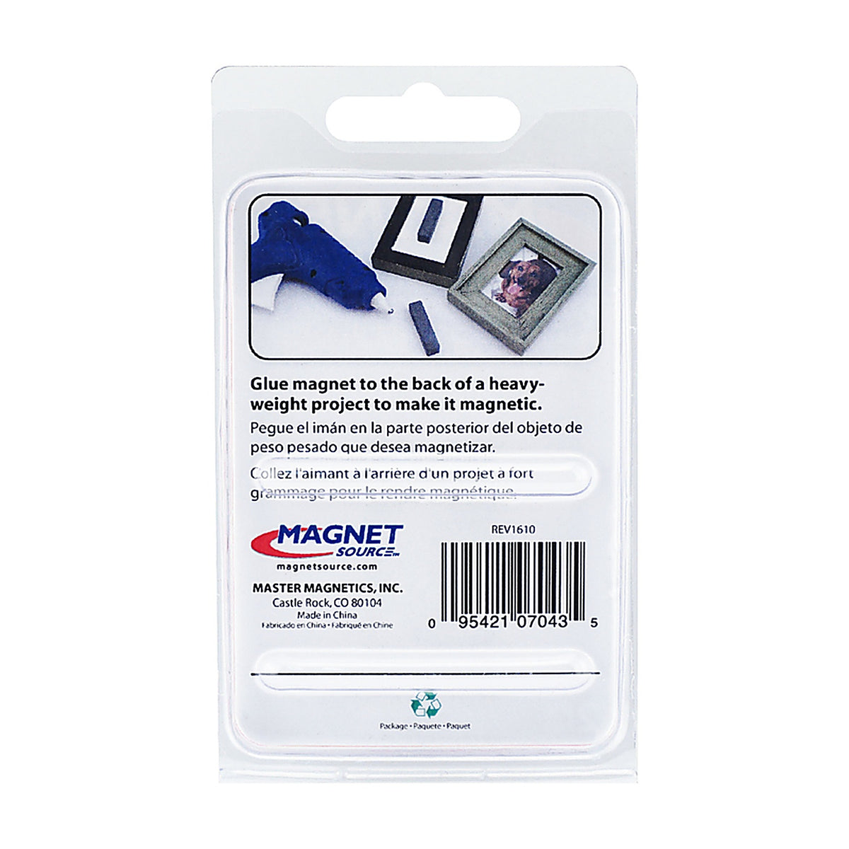 Master Magnetics 7043 1.875 in. Ceramic Block Magnets 2.3 lb. pull 3.4 MGOe Black 2/pc.