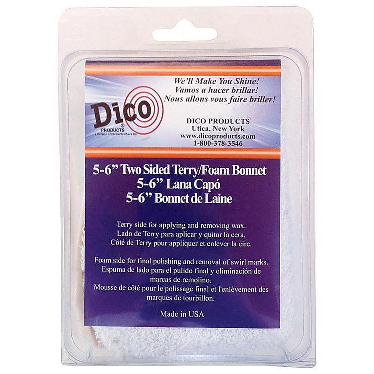 Dico 584-44340 Synthetic Fiber Polishing Bonnet