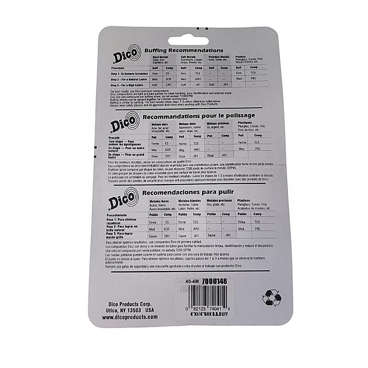 Dico 527-40-4M Cotton Buffing Wheel