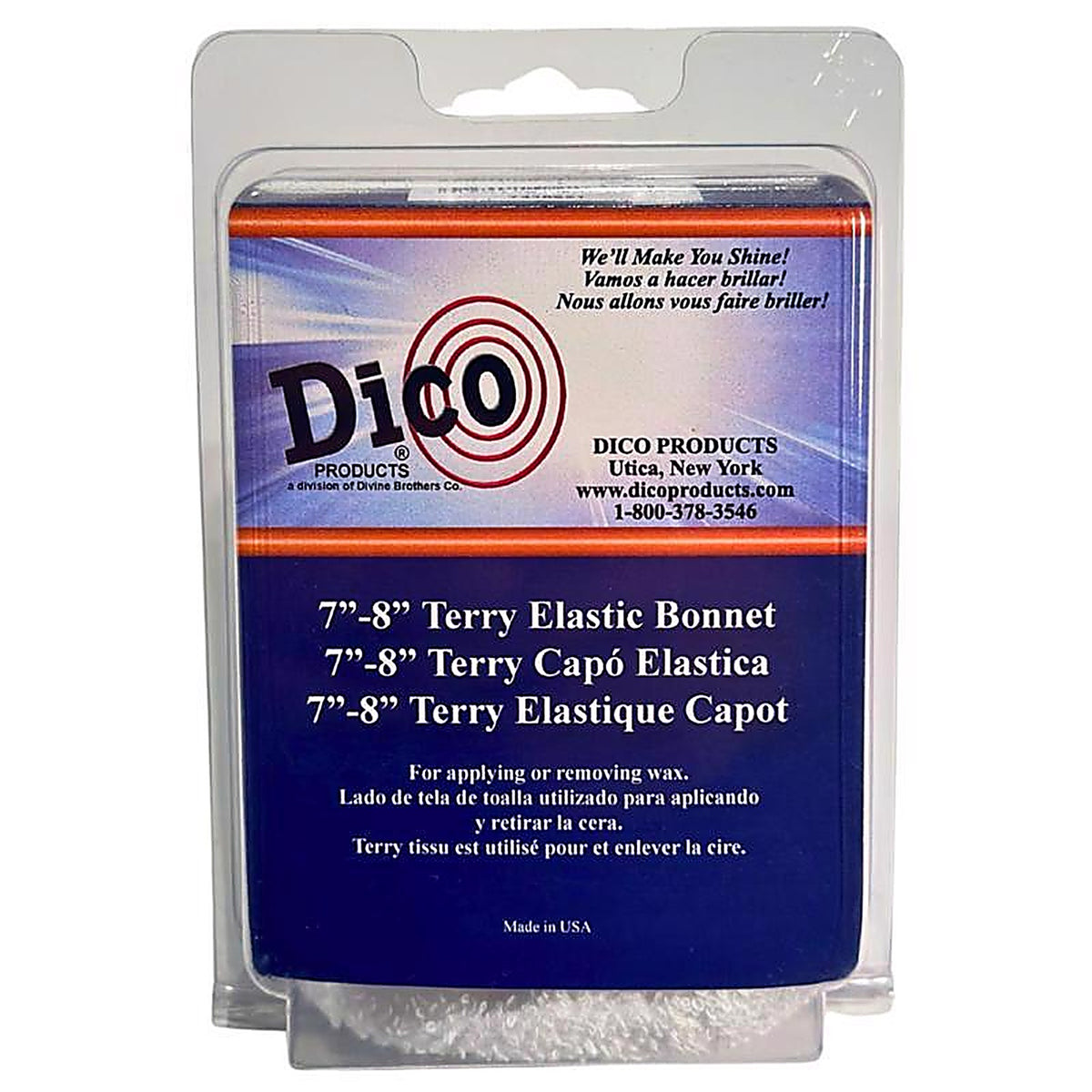 Dico 58443605 Terry Cloth Polishing Bonnet