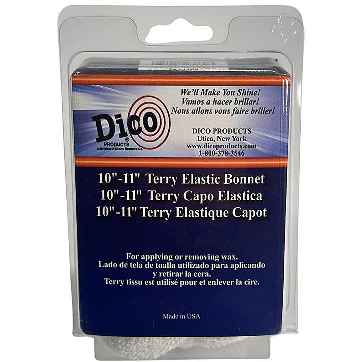 Dico 58443730 Terrycloth Fabric Polishing Bonnet