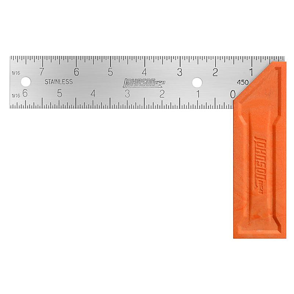 Johnson 450 8 in. L x 5-1/8 in. H Polystyrene Try Square Black/Gray