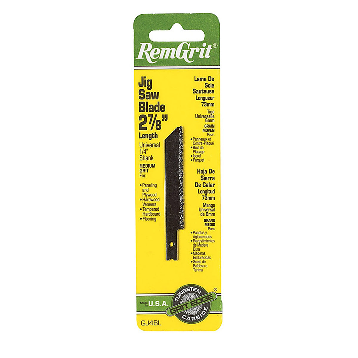 Disston E0406141 RemGrit 2-7/8 in. Carbide Grit Universal Jig Saw Blade Assorted TPI 1/Pack