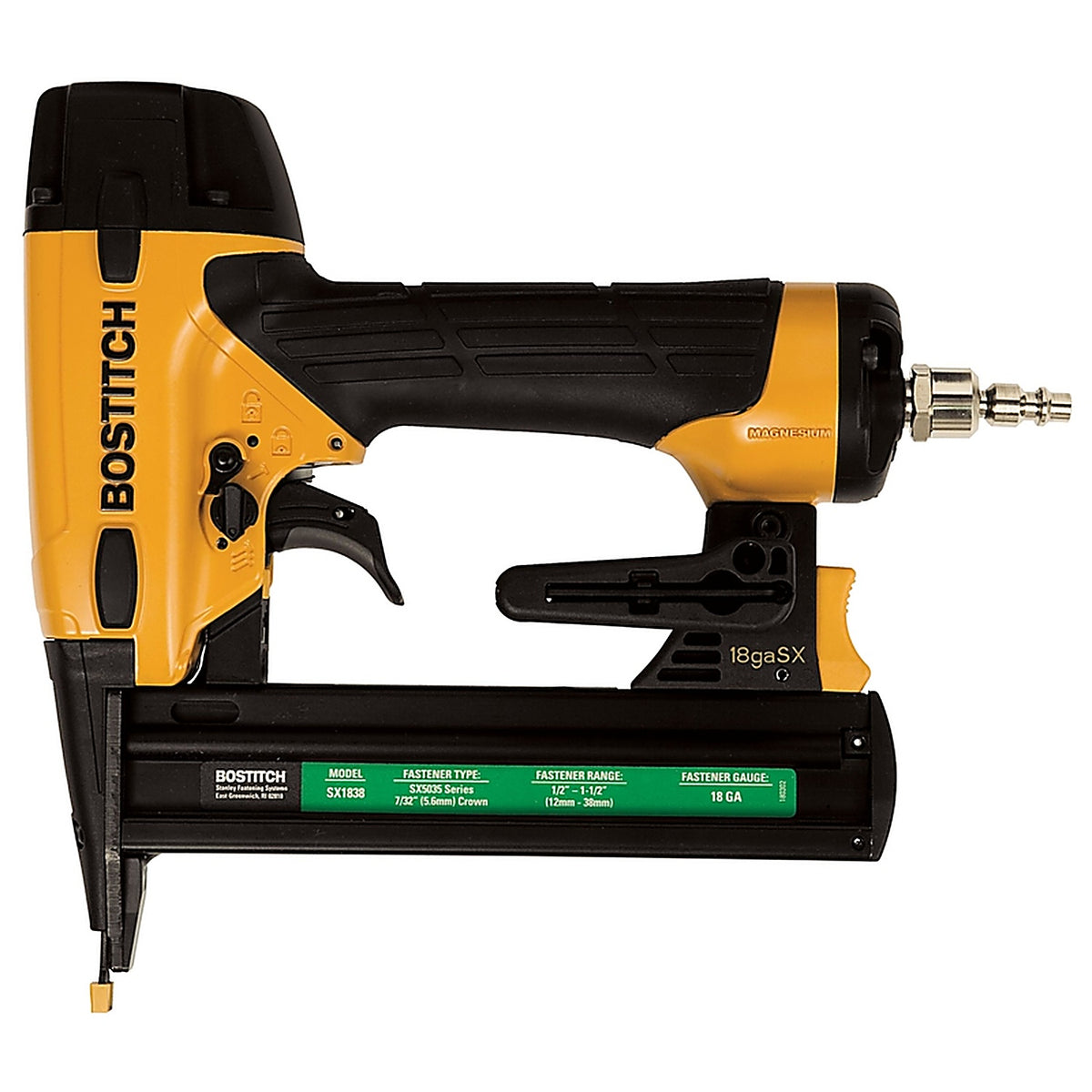 Stanley Bostitch SX1838K Pneumatic 18 Ga. 7/32 in. Narrow Crown Stapler Kit