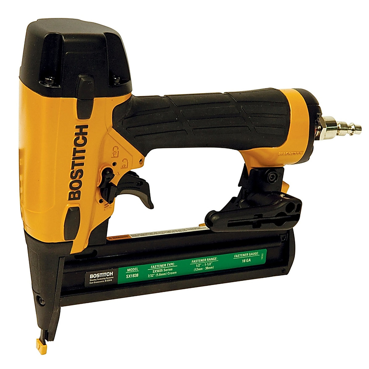 Stanley Bostitch SX1838K Pneumatic 18 Ga. 7/32 in. Narrow Crown Stapler Kit