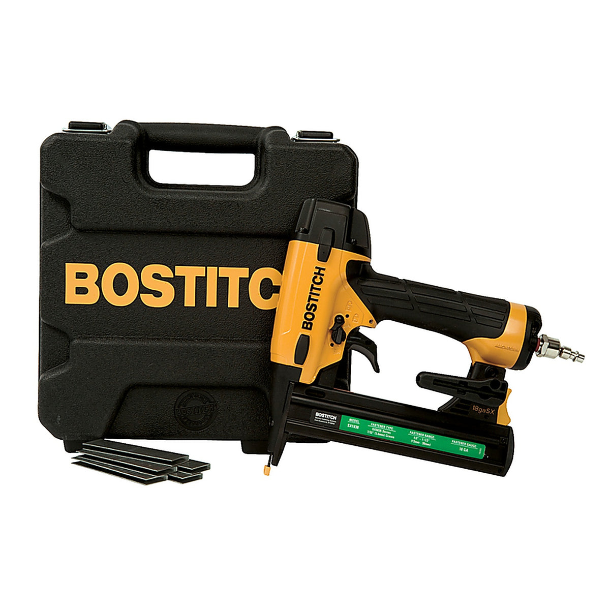Stanley Bostitch SX1838K Pneumatic 18 Ga. 7/32 in. Narrow Crown Stapler Kit