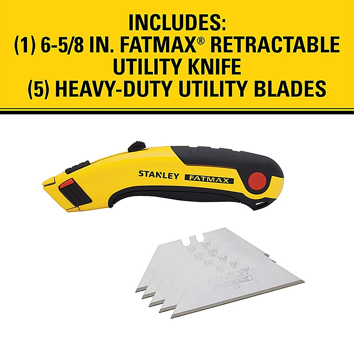 Stanley 10-778 FatMax Retractable Utility Knife Black/Yellow 1/Pack