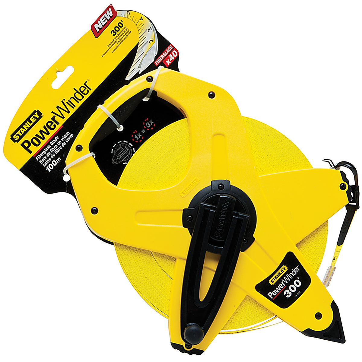 Stanley 34-762 PowerWinder 300 ft. L x 0.5 in. W Long Tape Measure 1/Pack