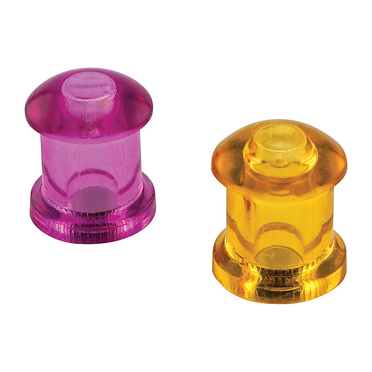 Master Magnetics 7509 .625 in. Neodymium/Plastic Magnetic Push Pins 35 MGOe Assorted 10/pc.