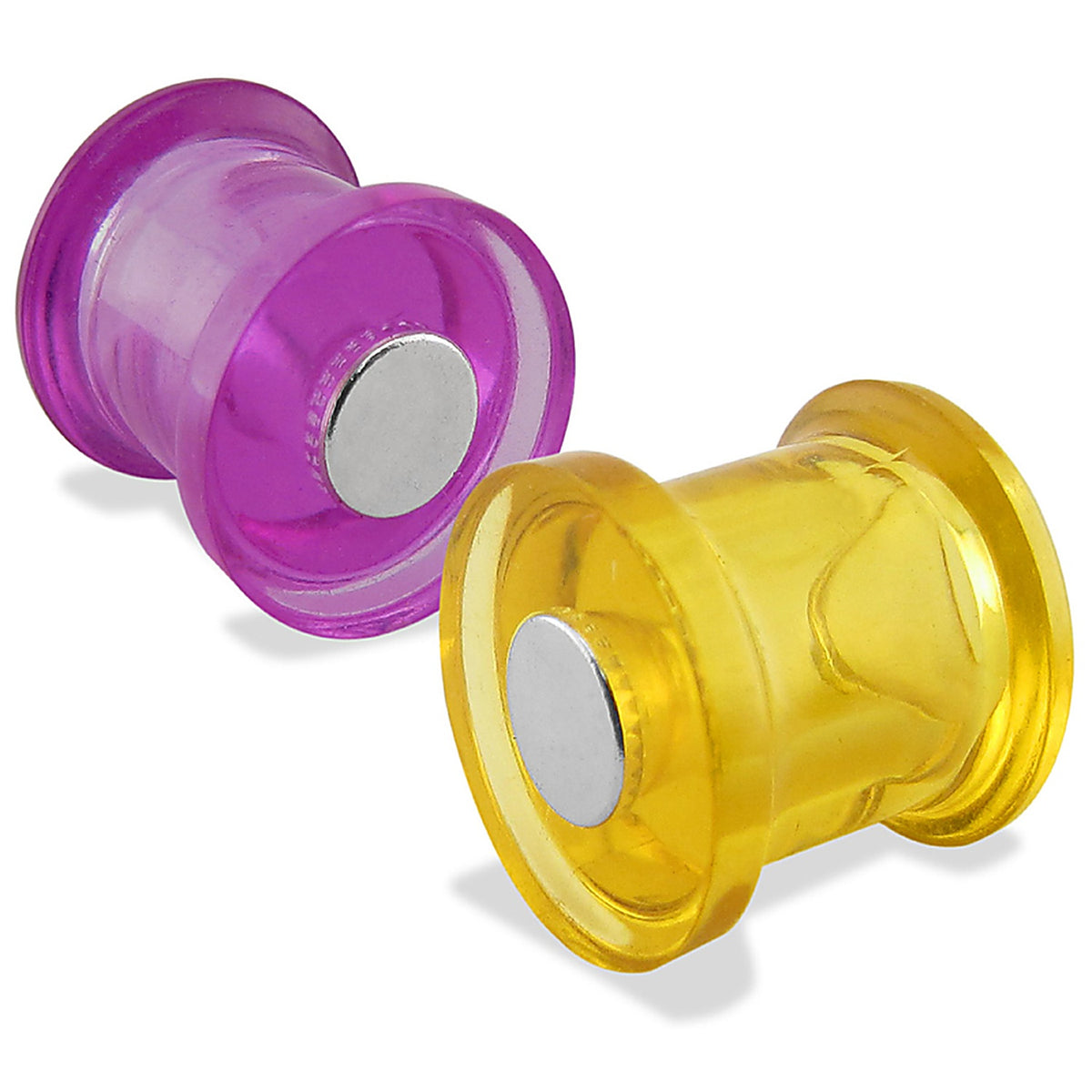 Master Magnetics 7509 .625 in. Neodymium/Plastic Magnetic Push Pins 35 MGOe Assorted 10/pc.