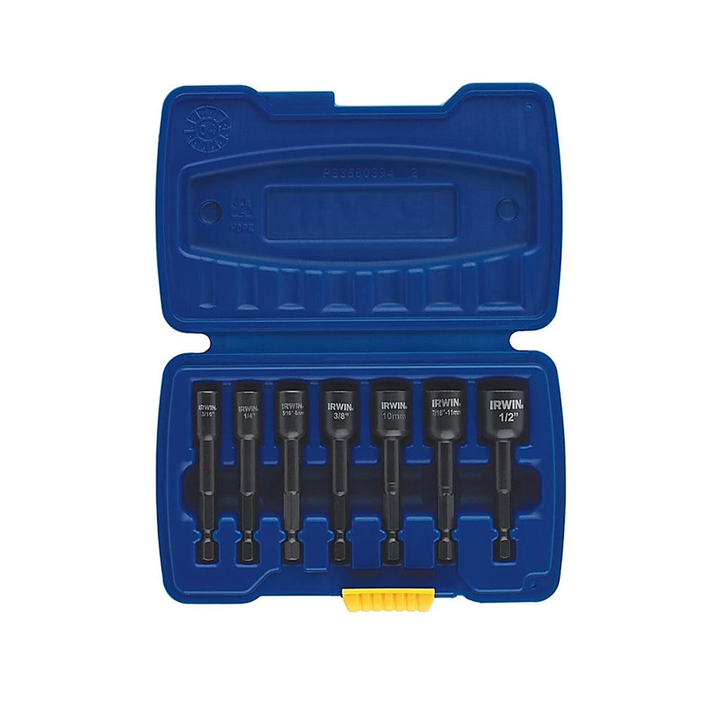 Irwin 394100 POWER-GRIP 1/2 in. High Carbon Steel Double-Ended Screw Extractor Set 4 in. 7/pc.