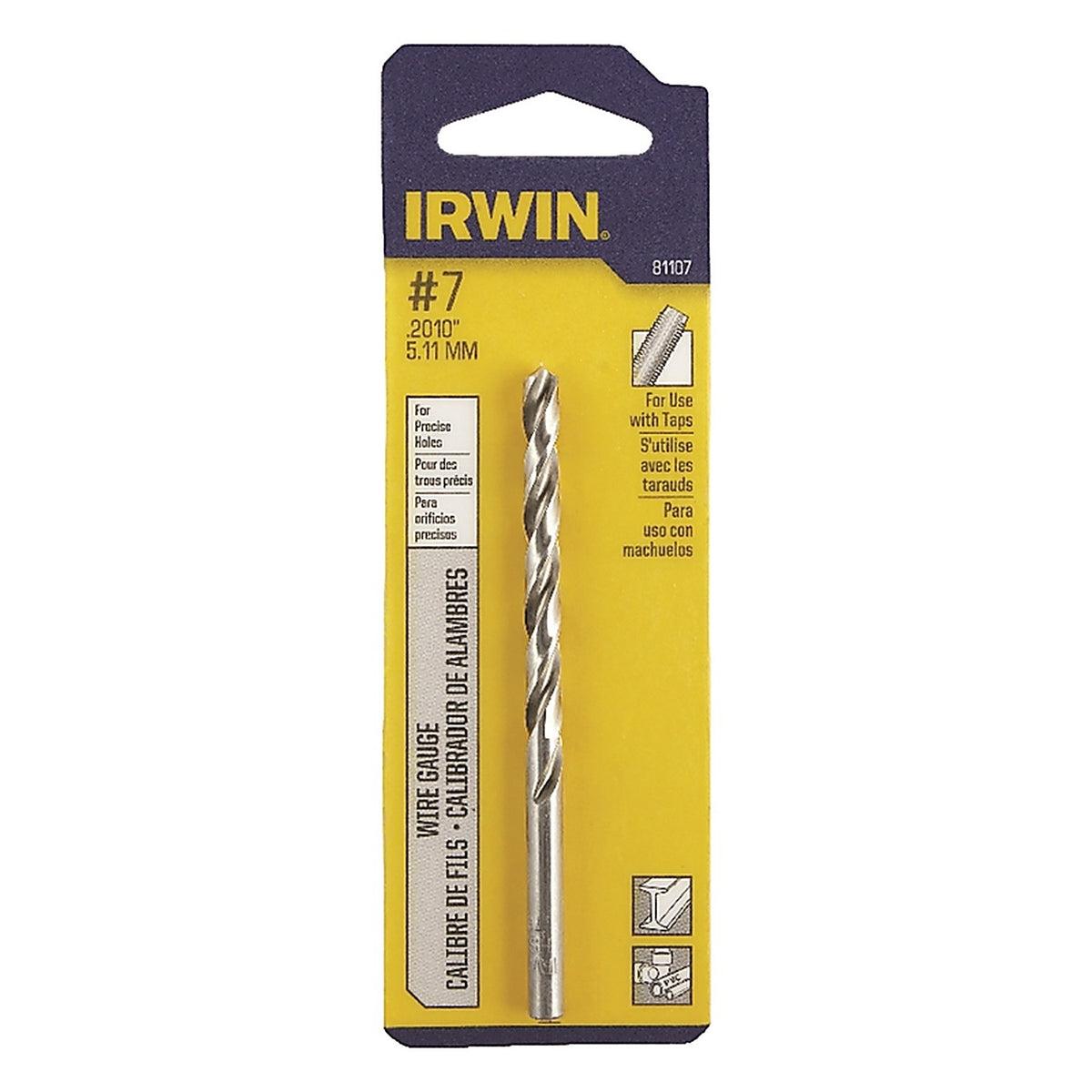 Irwin 81107 2-7/16 in. x 3-5/8 in. L High Speed Steel Wire Gauge Bit 1/pc.