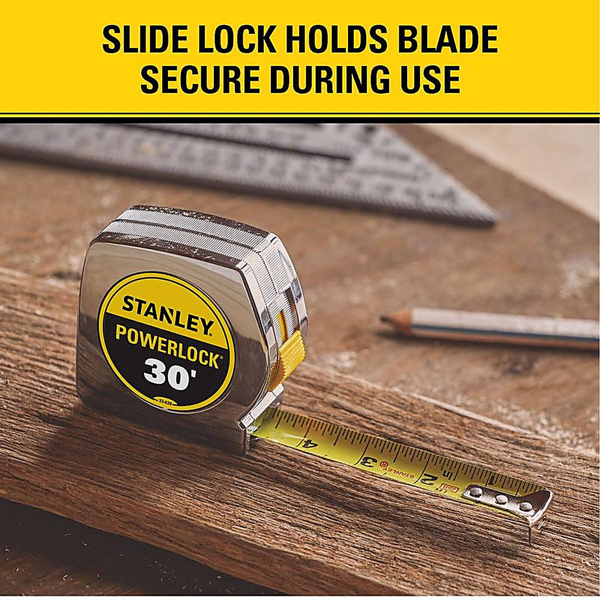 Stanley 33-430 PowerLock 30 ft. L x 1 in. W Tape Measure 1/Pack