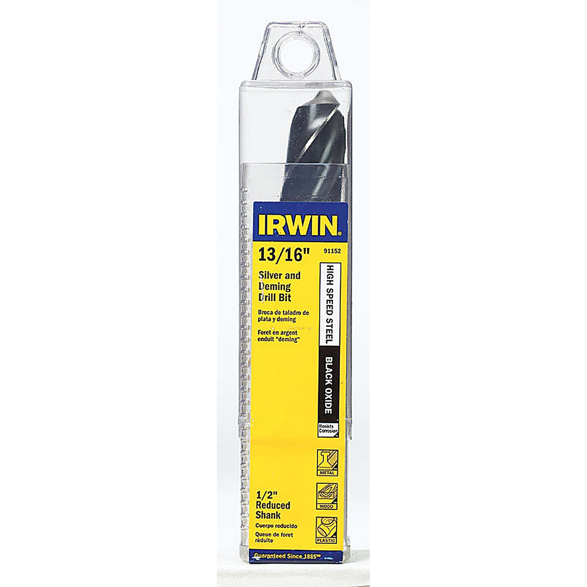 Irwin 91152 13/16 in. x 6 in. L High Speed Steel Drill Bit 1/pc.