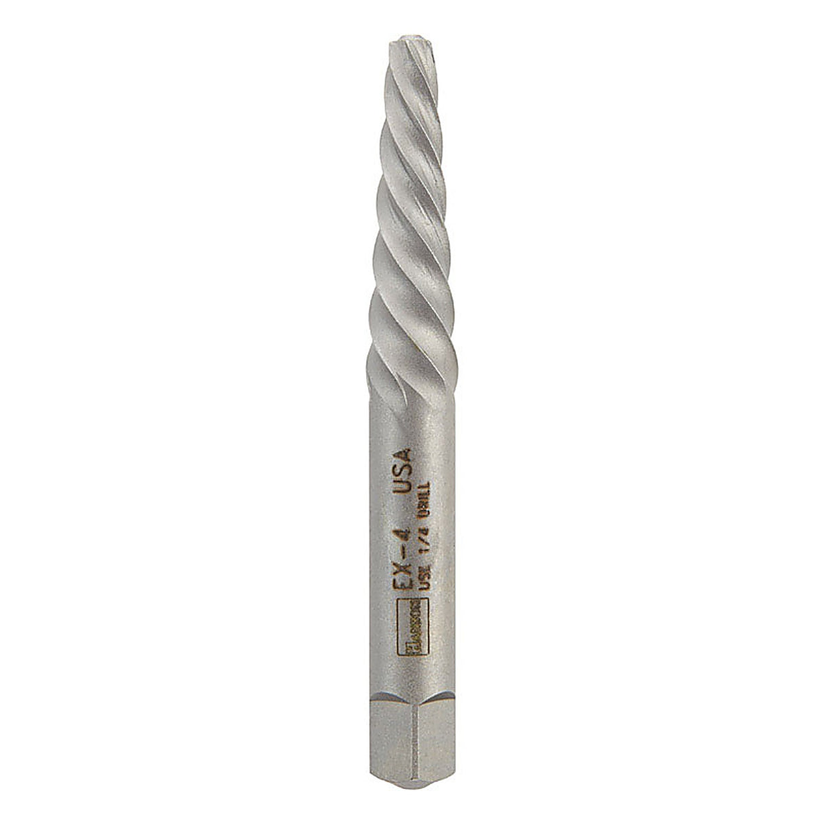 Irwin 53404 Hanson 1/4 in. x 1/4 in. Dia. Carbon Steel Spiral Screw Extractor 6 in. 1/pc.