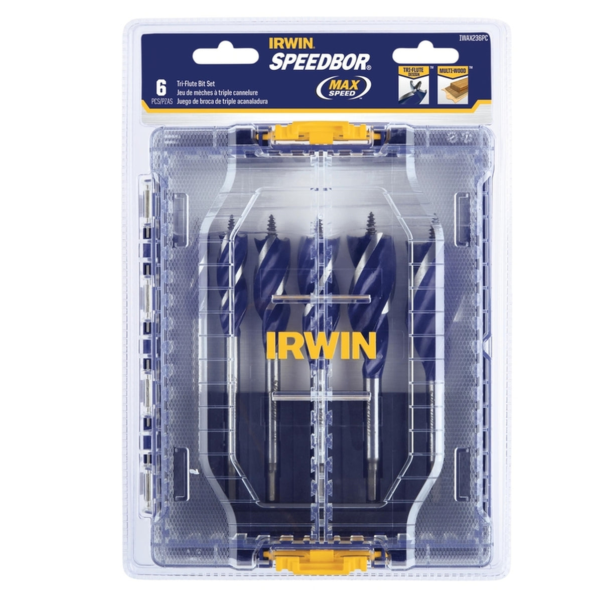 Irwin IWAX236PC Speedbor Carbon Steel Spade Bit Set 6/pc.