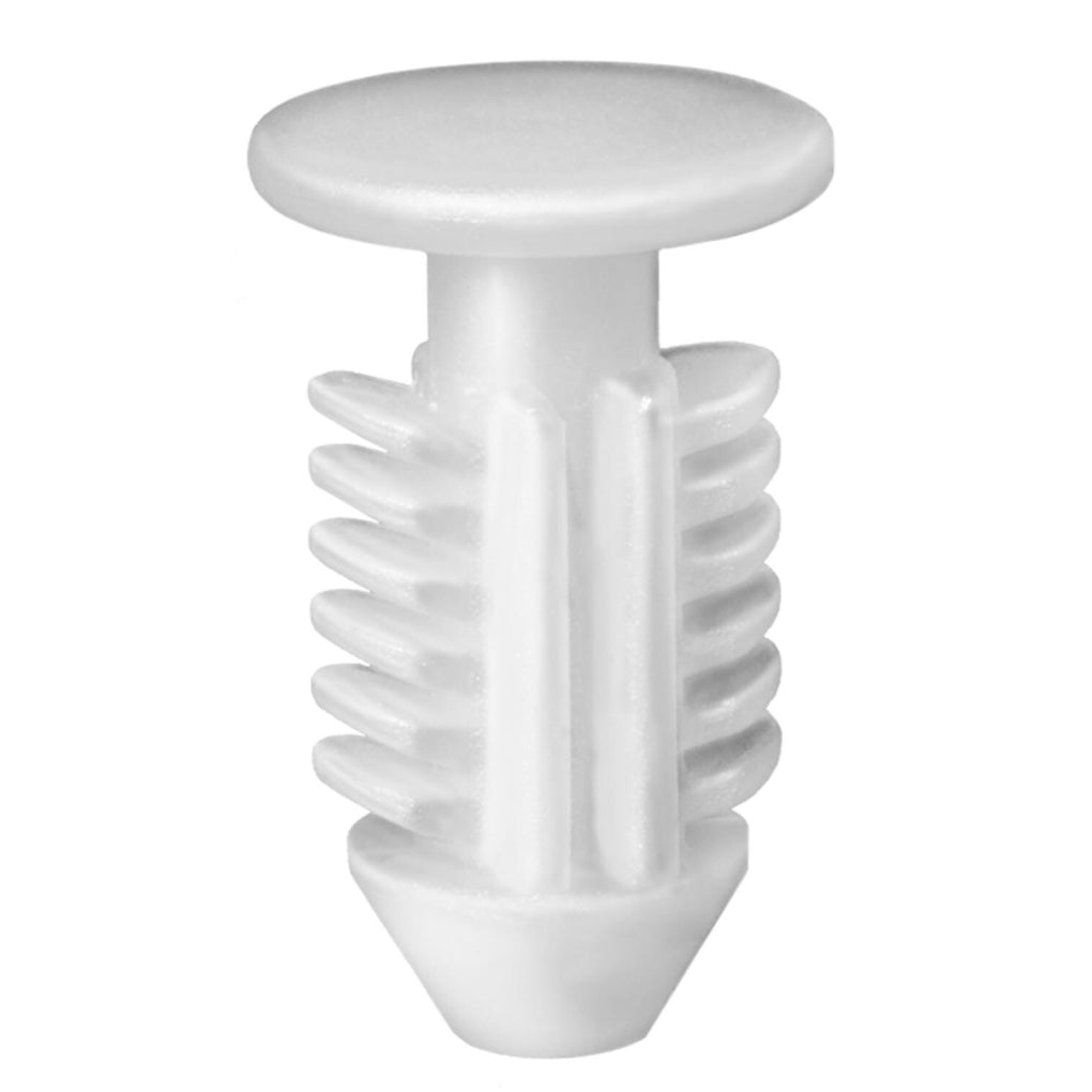 Auveco 21808 Peugeot/Citroen White Nylon Retainer 10mm Head., 8mm Stem Diameter , 15mm Stem Length