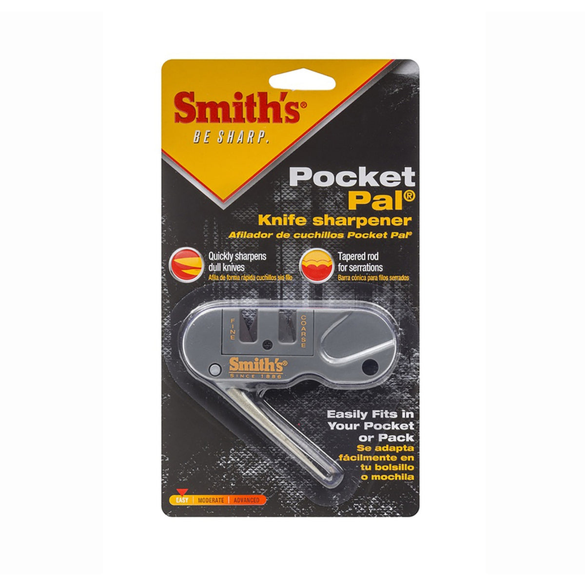 Smith's PP1 Pocket Pal Carbide/Ceramic/Diamond Knife Sharpener 1/pc.