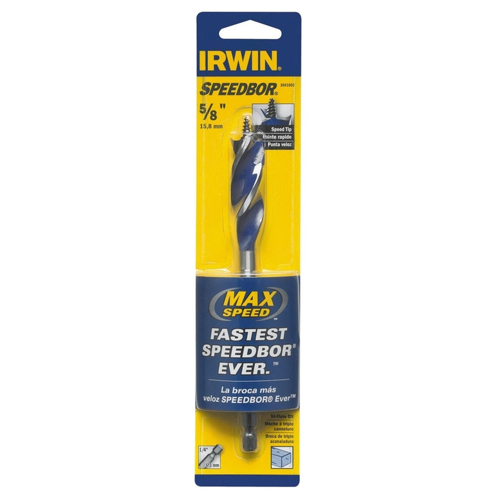 Irwin 3041002 Speedbor 5/8 in. x 6 in. L Carbon Steel Wood Boring Bit 1/pc.