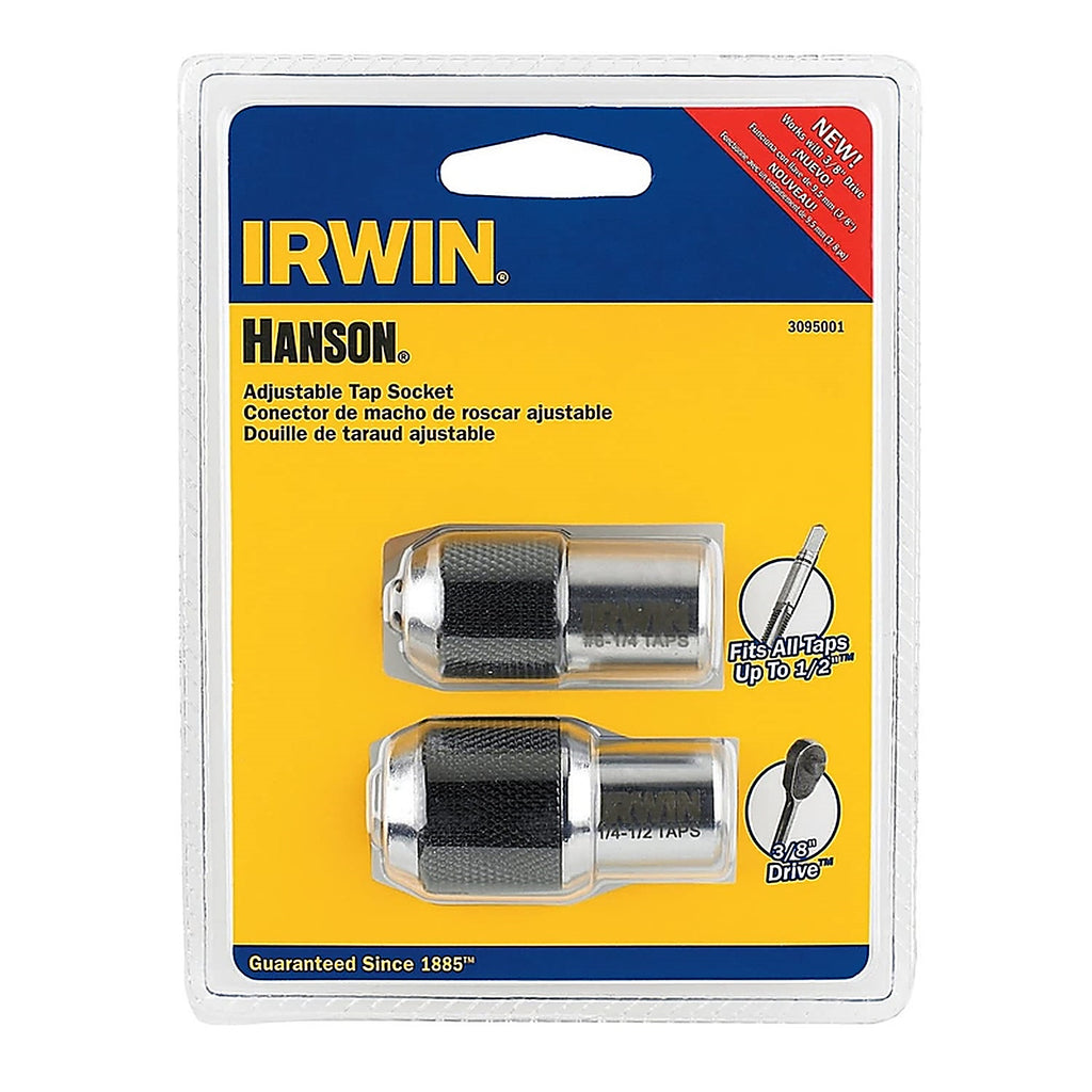 Irwin 3095001 Hanson 3/8 in. drive #0 to 1/2 in. Tap Adapter Set 2/pc.