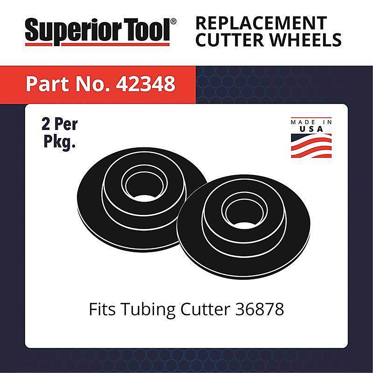 Superior Tool 42348 Replacement Cutter Wheel Black
