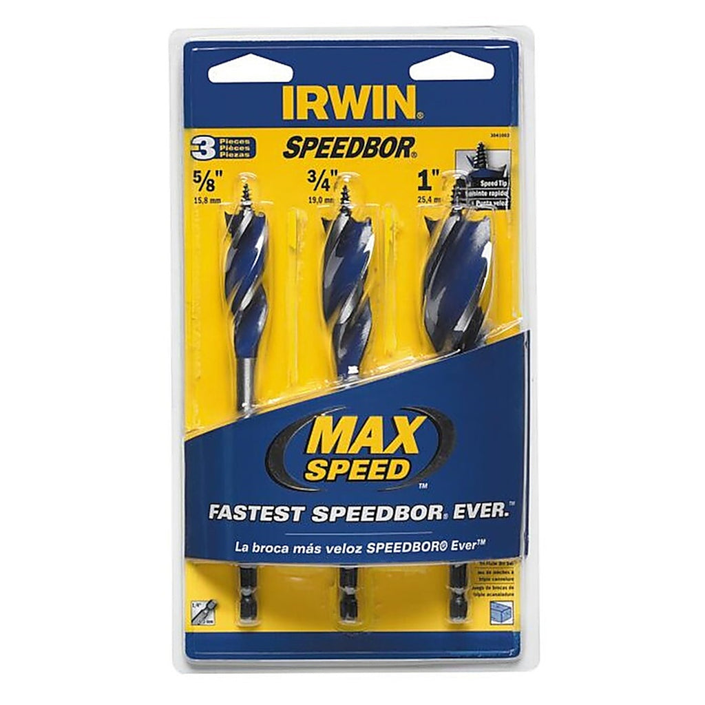 Irwin 3041003 Speedbor Carbon Steel Wood Boring Bit Set 3/pc.