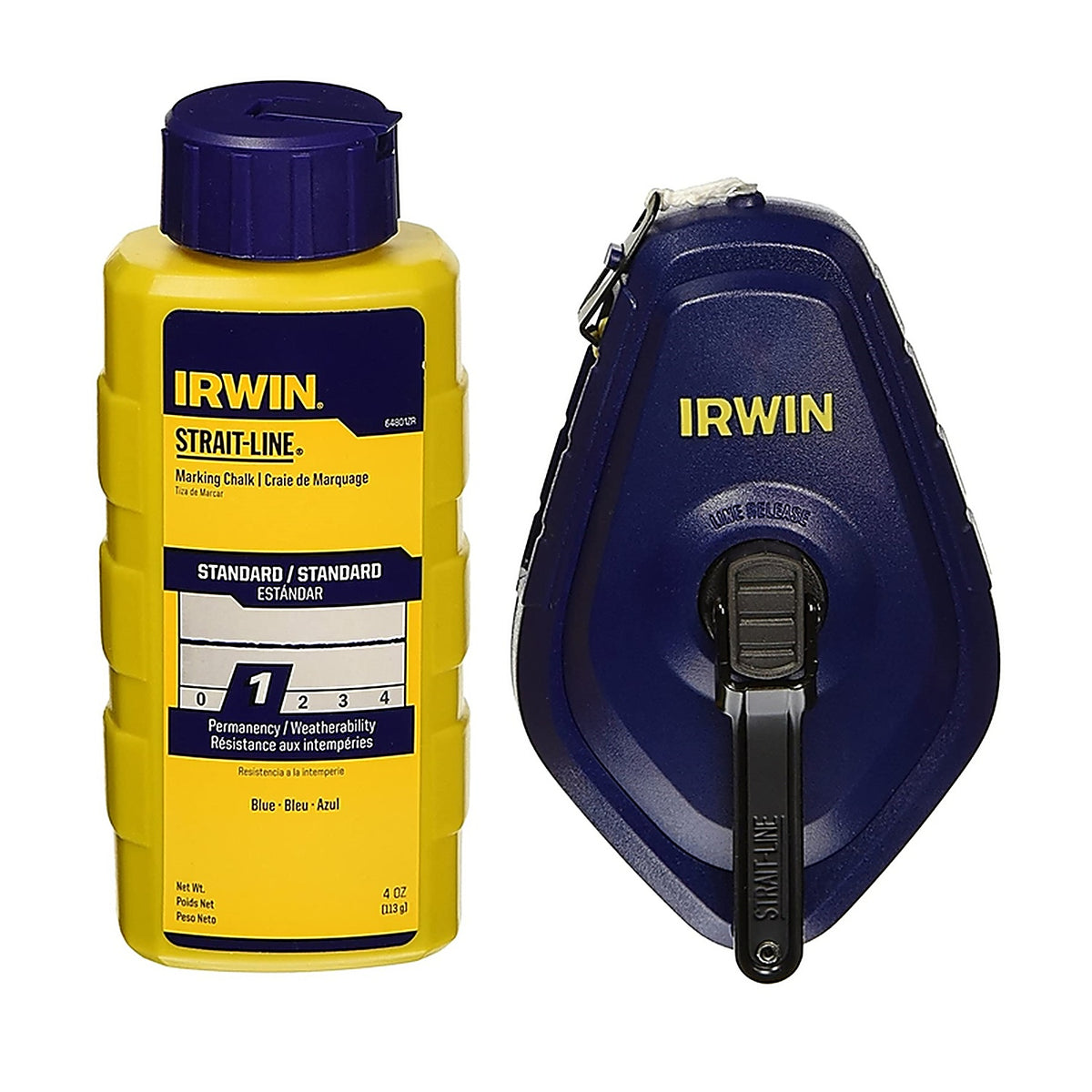 Irwin 1932883 Strait-Line 4 oz. Blue Fast Retrieve Chalk and Reel Set 100 ft.