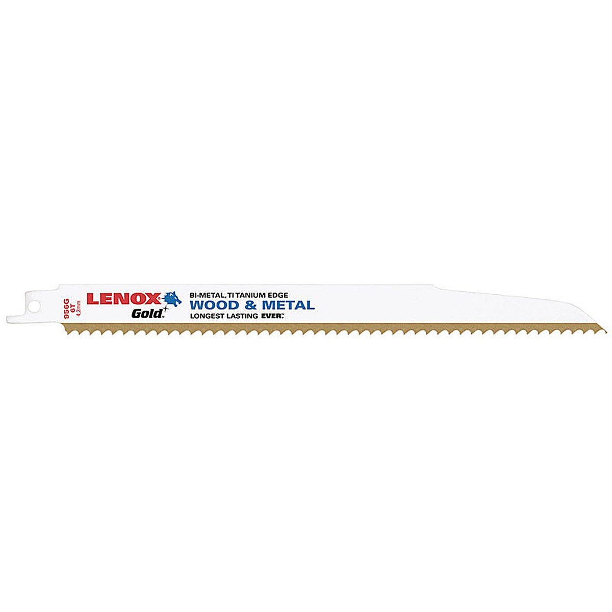 Lenox 21062956GR Gold 9 in. Bi-Metal Reciprocating Saw Blade 6 TPI 5/Pack