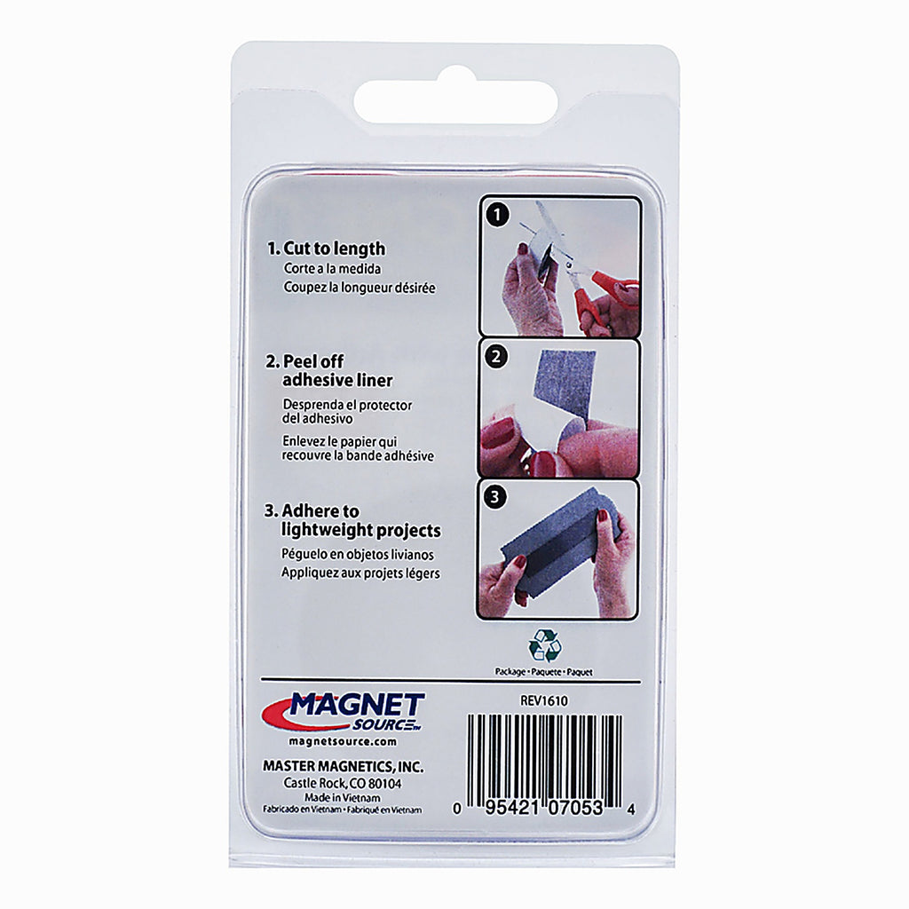 Master Magnetics 7053 The Magnet Source 1 in. W x 30 in. L Mounting Tape Black
