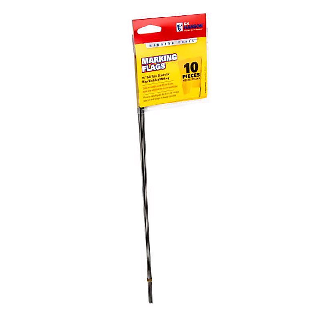 C.H. Hanson 15181 15 in. Yellow Marking Flags Polyvinyl 10/Pack