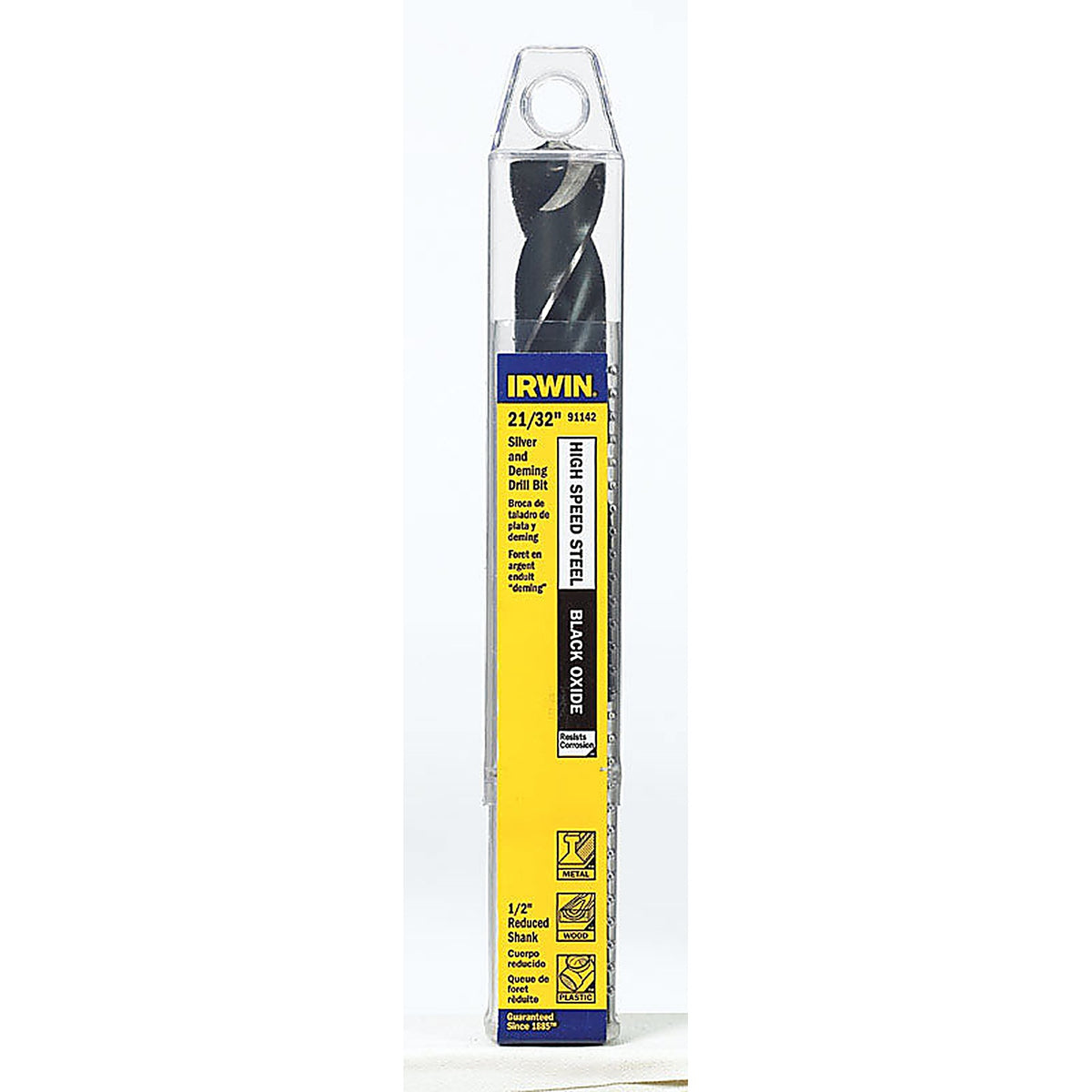 Irwin 91142 21/32 in. x 6 in. L High Speed Steel Drill Bit 1/pc.