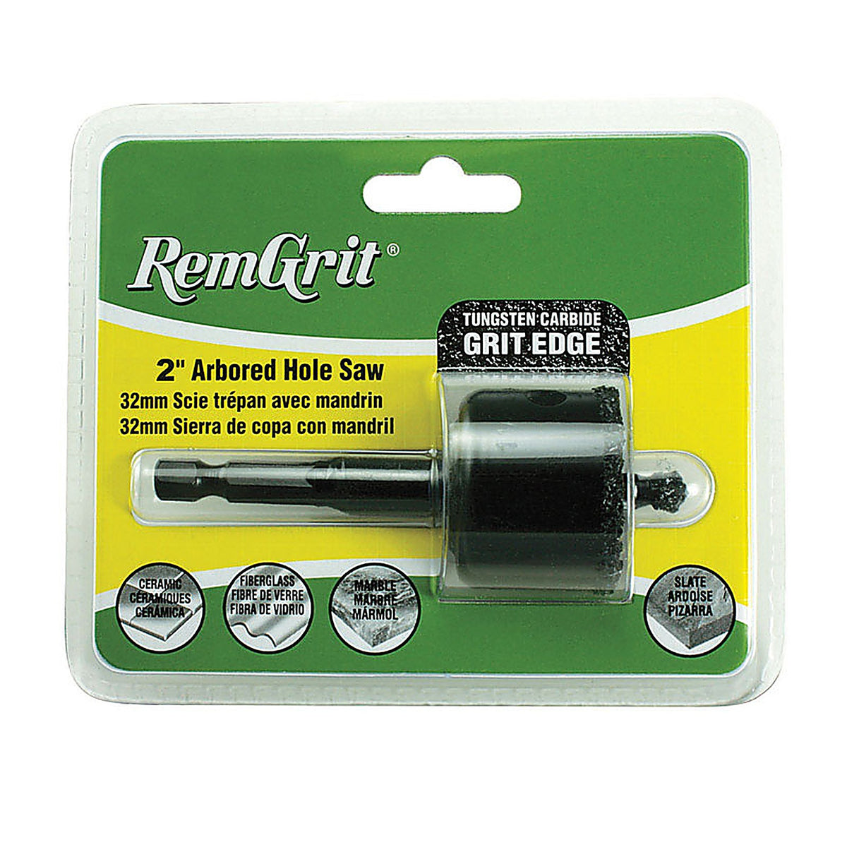 Disston E0104581 RemGrit 2 in. Dia. x 7/8 in. L Carbide Grit Hole Saw 1/4 in. 1/pc.