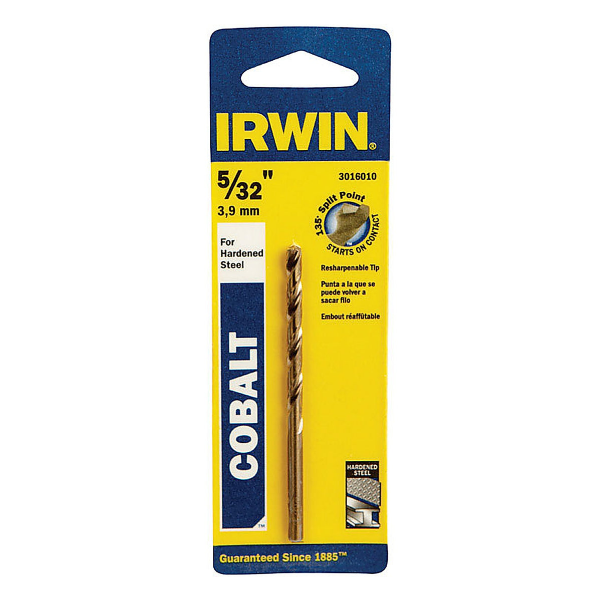 Irwin 3016010 5/32 in. x 3-1/8 in. L Cobalt Steel Drill Bit 1/pc.