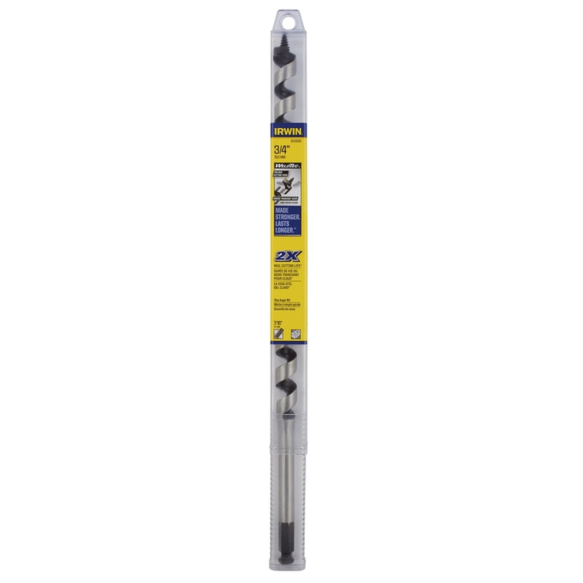 Irwin 3043009 WeldTec 3/4 in. Dia. x 17 in. L Auger Bit 1/pc.
