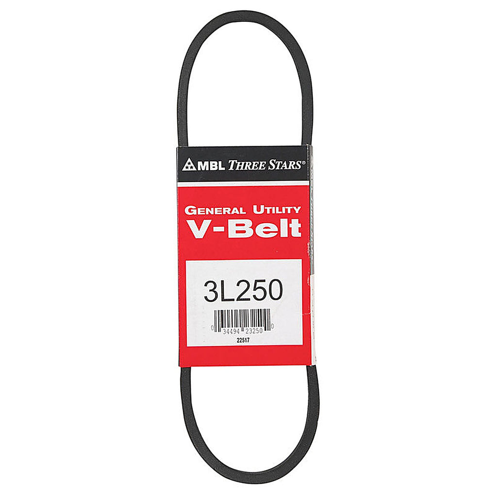 Mitsuboshi 3L250A FHP 3L250 General Utility V-Belt 0.38 in. W x 25 in. L For Fractional Horsepower Motors