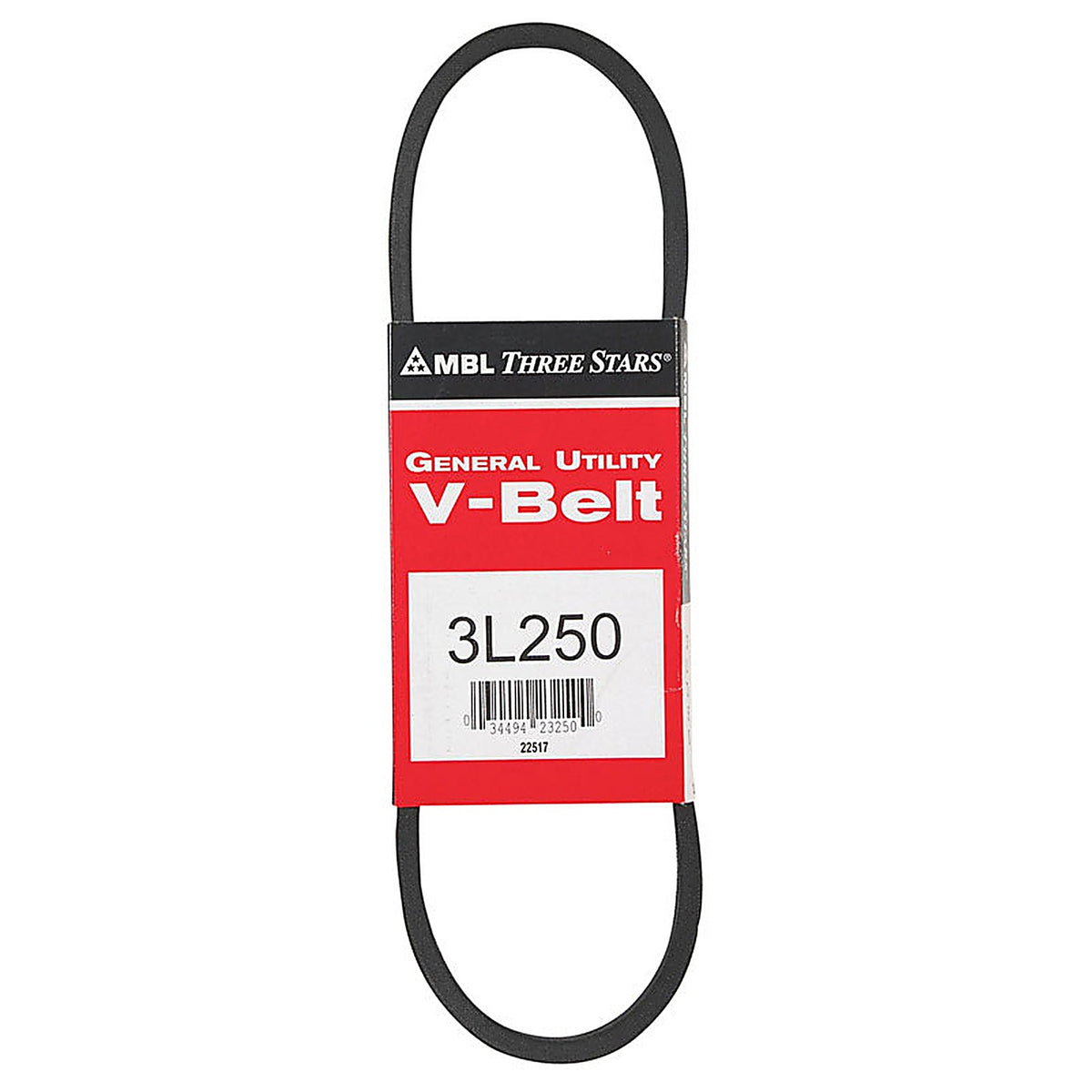 Mitsuboshi 3L250A FHP 3L250 General Utility V-Belt 0.38 in. W x 25 in. L For Fractional Horsepower Motors