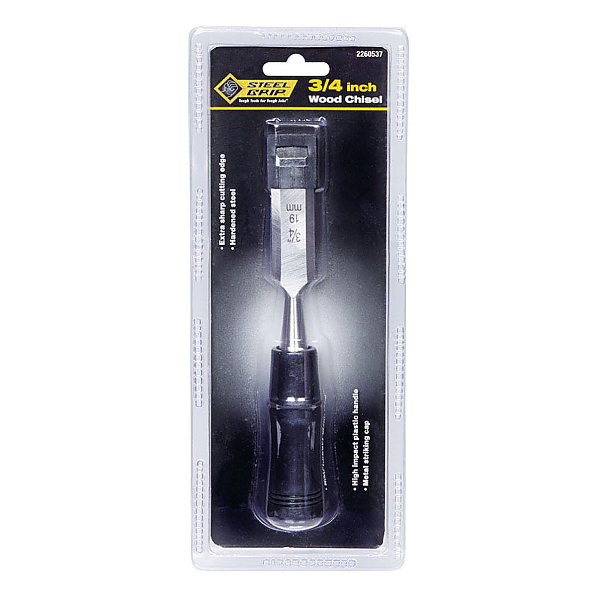 Steel Grip 2260537 3/4 in. W x 4 in. L Hardened Steel Wood Chisel Black 1/Pack