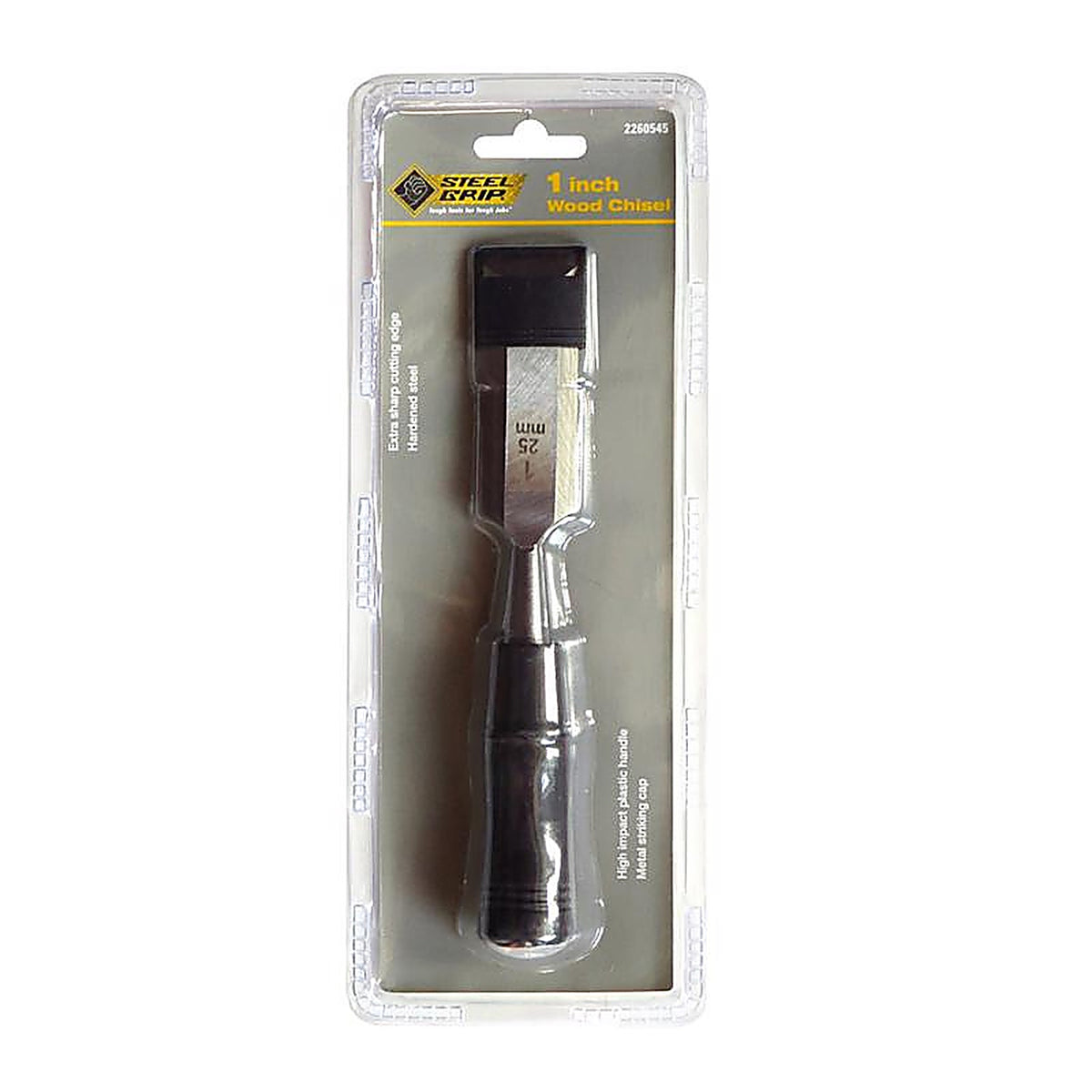 Steel Grip 2260545 1 in. W x 4 in. L Hardened Steel Wood Chisel Black 1/Pack