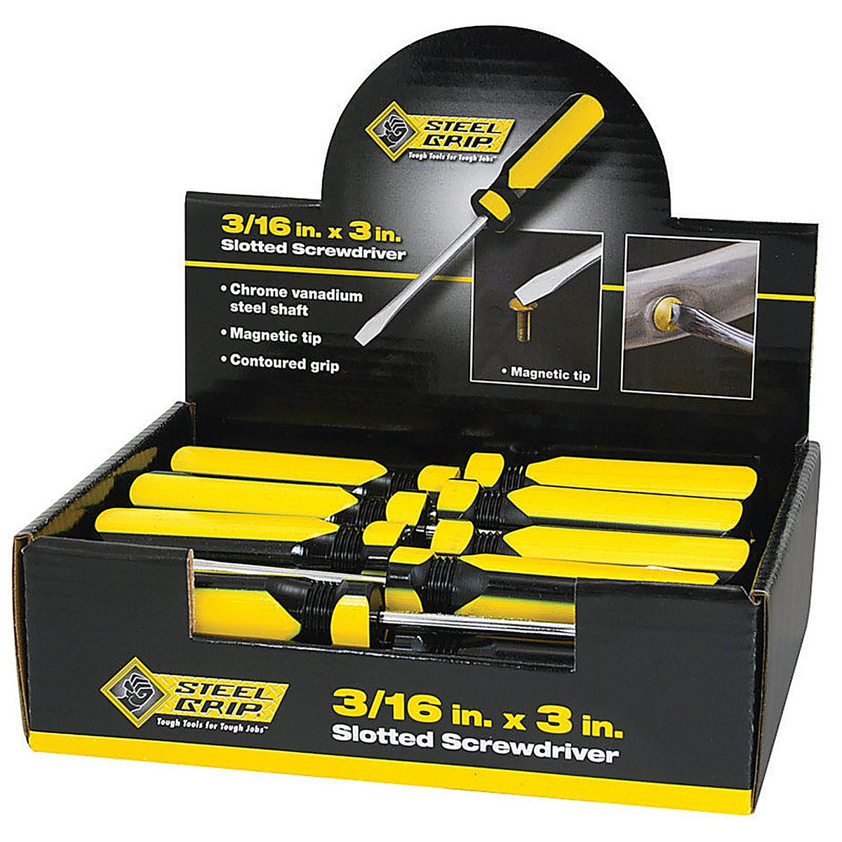 Steel Grip 2265338 3/16 in. x 3 in. L Slotted Screwdriver 1/pc.