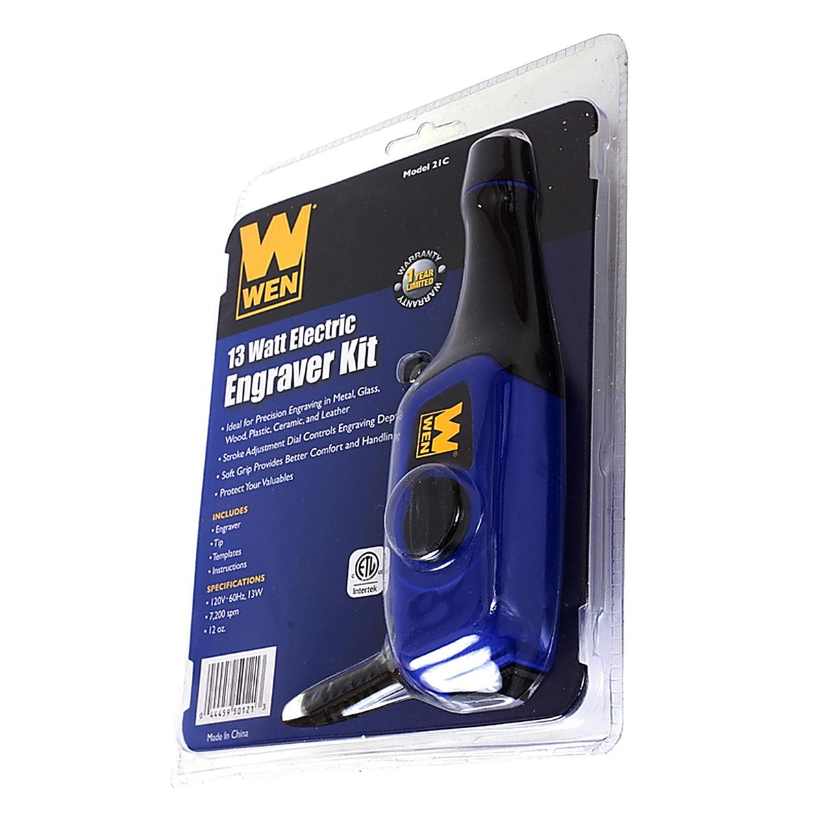 Wen 21E 120 volt Corded Electric Engraver Kit 9 in. 7200 rpm 1/pc.